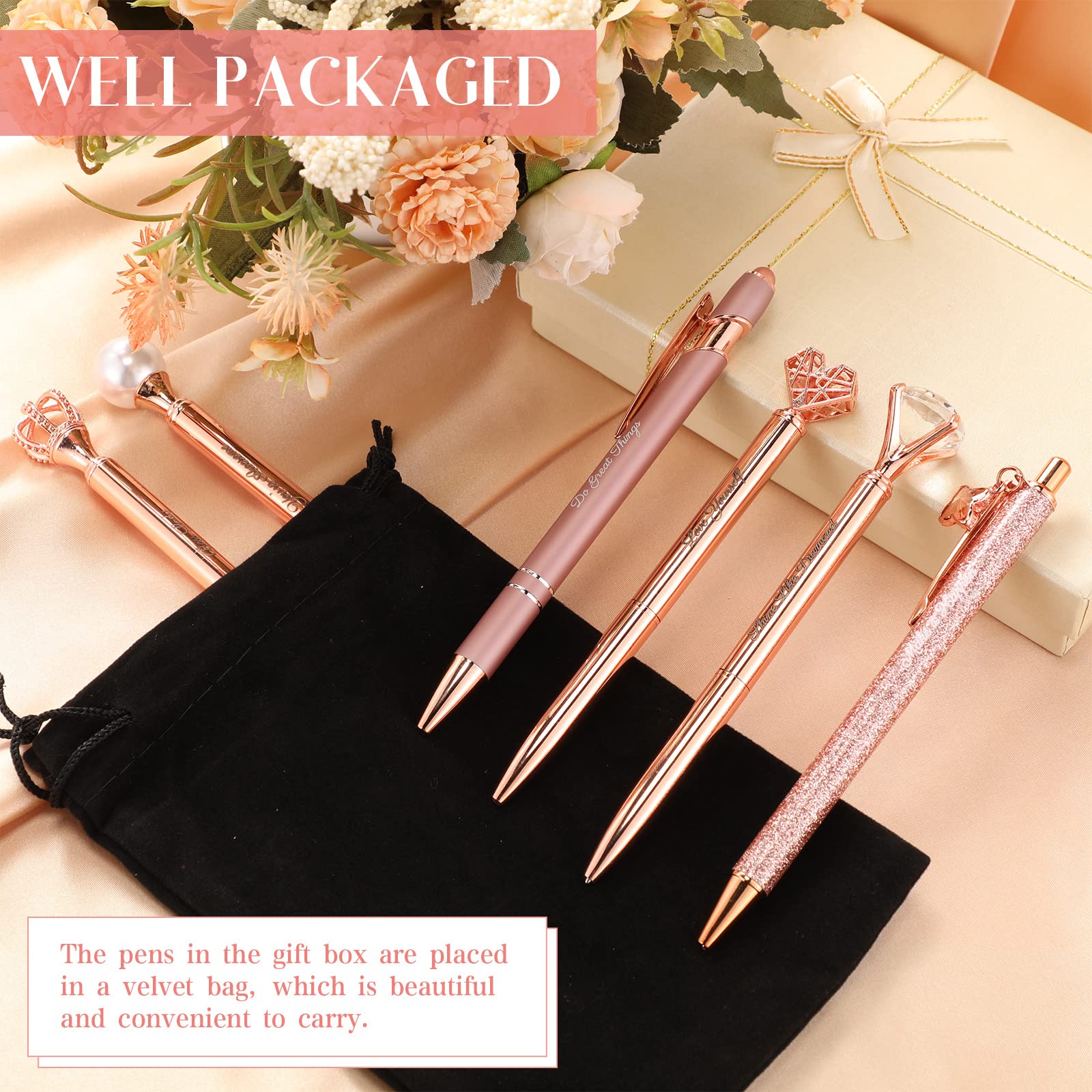 Amazon | Qeeenar 6本 ボールペン ジャーナリング用 クリスタル